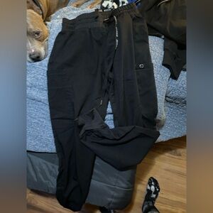 Med Couture Black Cargo Pants Relaxed Fit